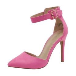 Pointed Toe Ankle Strap Stiletto Pumps