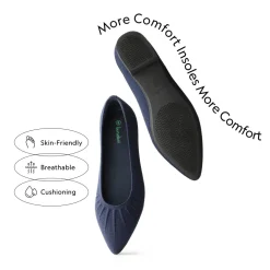 Pointed Toe Arch Support Knit Flats