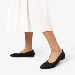 Pointed Toe Arch Support Knit Flats