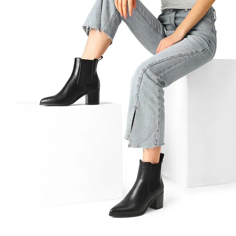 Pointed Toe Chelsea Ankle Boots