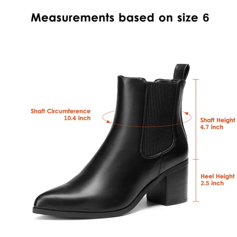 Pointed Toe Chelsea Ankle Boots