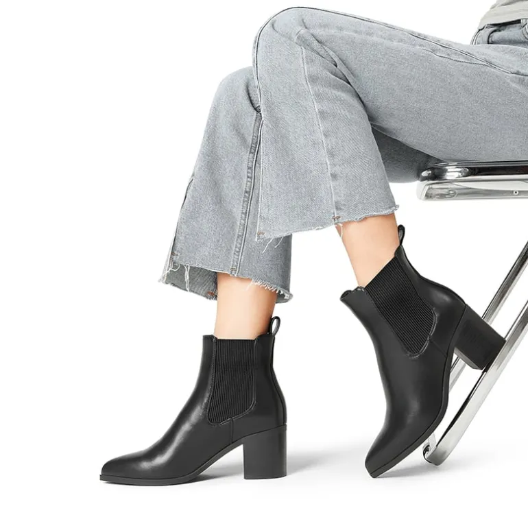 Pointed Toe Chelsea Ankle Boots