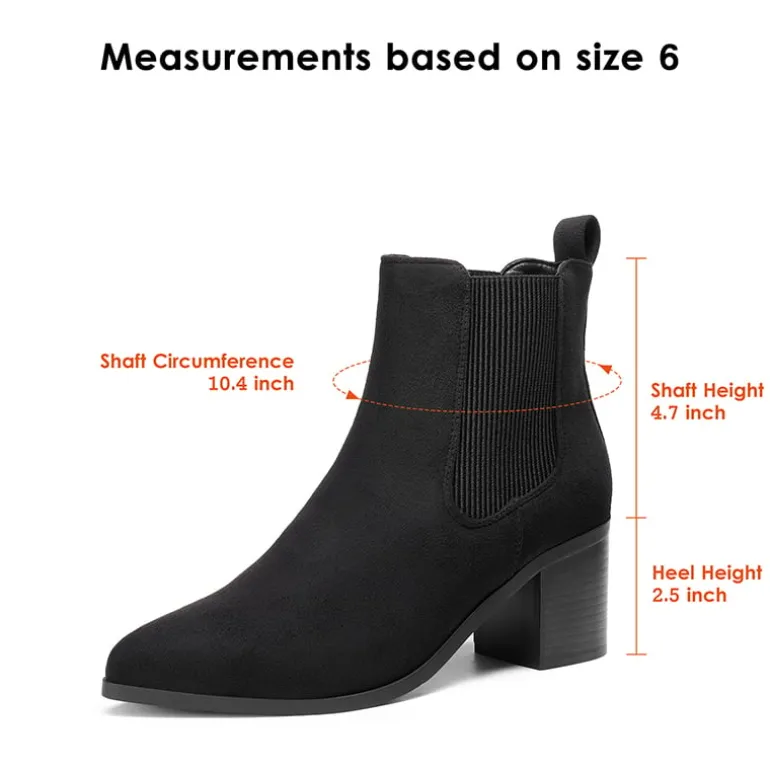 Pointed Toe Chelsea Ankle Boots