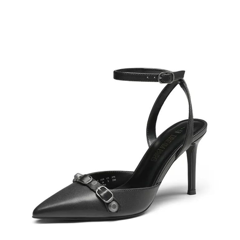 Pointed Toe Chic Ankle Strap Stiletto Pumps