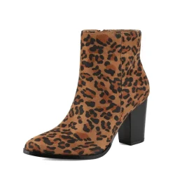 Pointed Toe Chunky Heel Ankle Boots