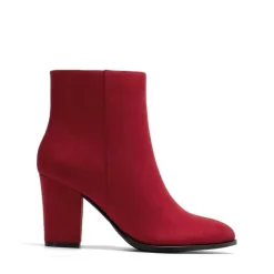 Pointed Toe Chunky Heel Ankle Boots