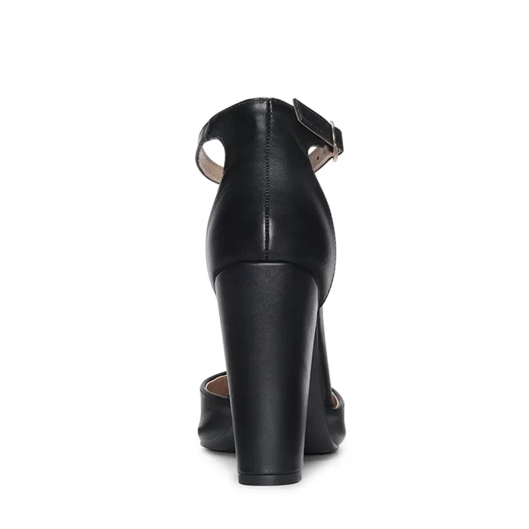 Pointed Toe Chunky Heel Pumps