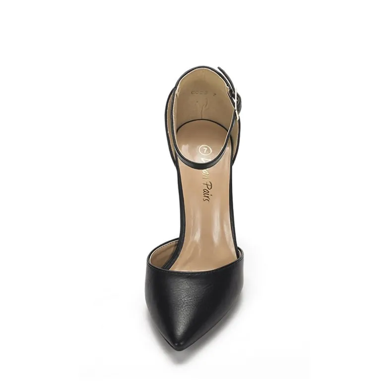 Pointed Toe Chunky Heel Pumps