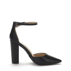 Pointed Toe Chunky Heel Pumps