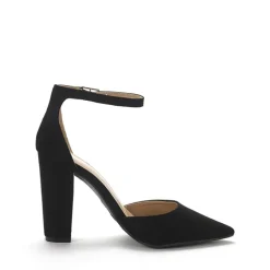 Pointed Toe Chunky Heel Pumps