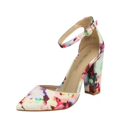 Pointed Toe Chunky Heel Pumps
