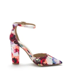 Pointed Toe Chunky Heel Pumps