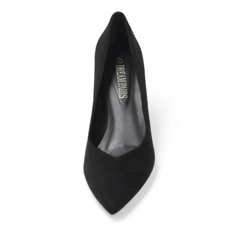 Pointed Toe Chunky High Heel Pumps
