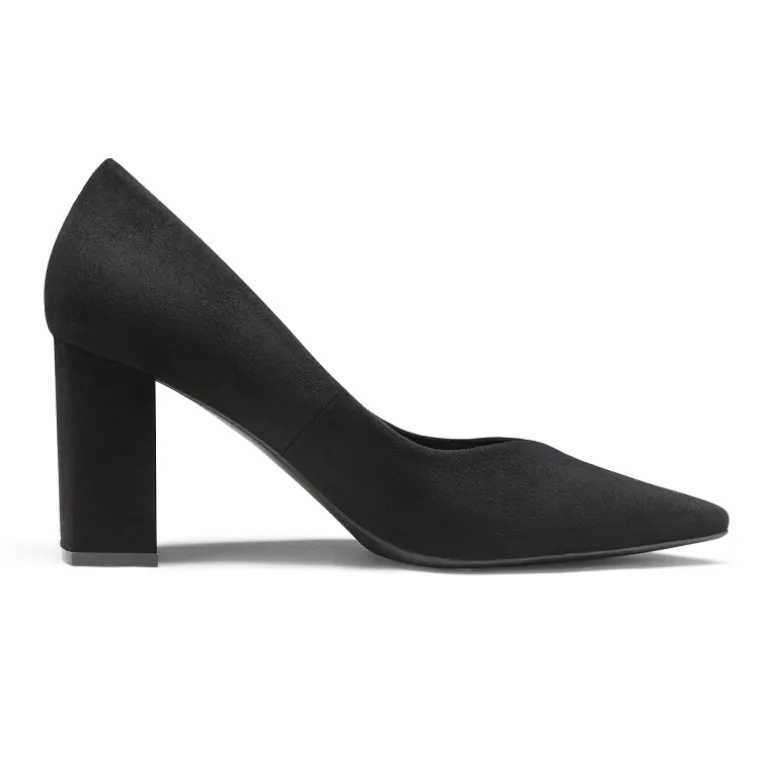 Pointed Toe Chunky High Heel Pumps
