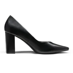 Pointed Toe Chunky High Heel Pumps