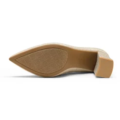 Pointed Toe Chunky High Heel Pumps