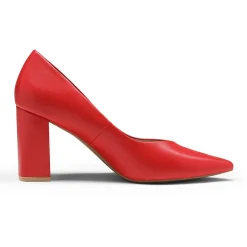 Pointed Toe Chunky High Heel Pumps