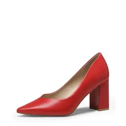 Pointed Toe Chunky High Heel Pumps