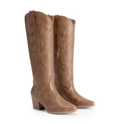 Pointed-Toe Cowgirl Knee-high Boots