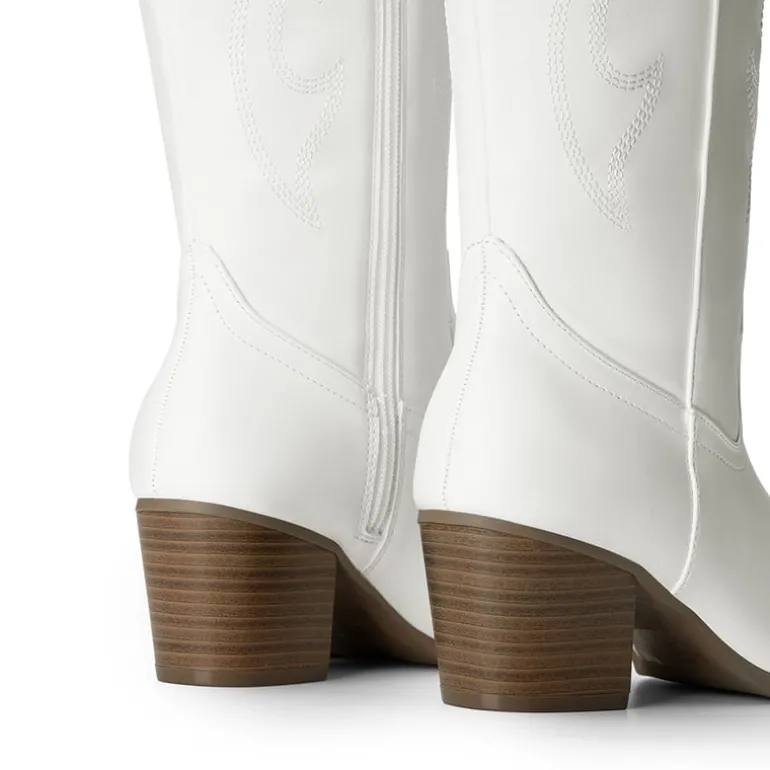 Pointed-Toe Cowgirl Knee-high Boots