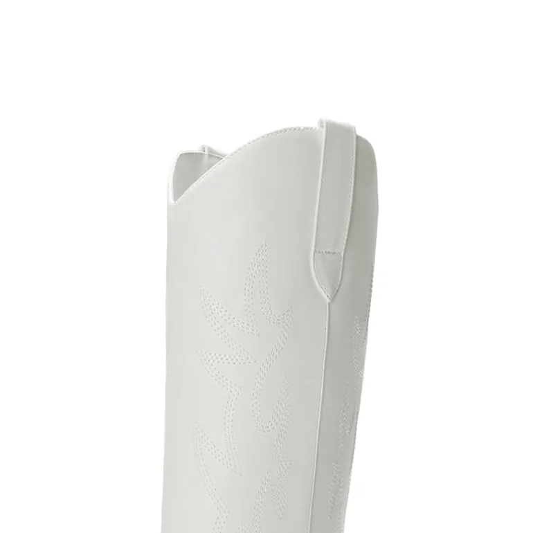 Pointed-Toe Cowgirl Knee-high Boots