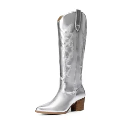 Pointed-Toe Cowgirl Knee-high Boots