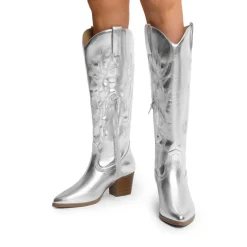 Pointed-Toe Cowgirl Knee-high Boots