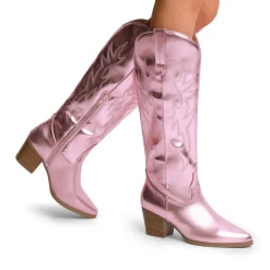 Pointed-Toe Cowgirl Knee-high Boots