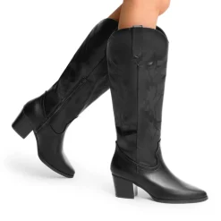 Pointed-Toe Cowgirl Knee-high Boots