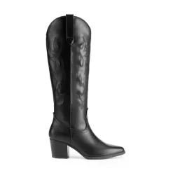 Pointed-Toe Cowgirl Knee-high Boots