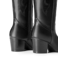 Pointed-Toe Cowgirl Knee-high Boots