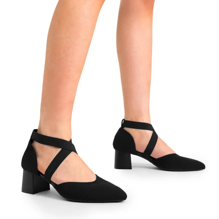 Pointed Toe Criss Cross Pumps