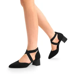 Pointed Toe Criss Cross Pumps