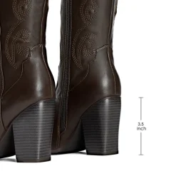 Pointed Toe Embroidered Cowboy Boots