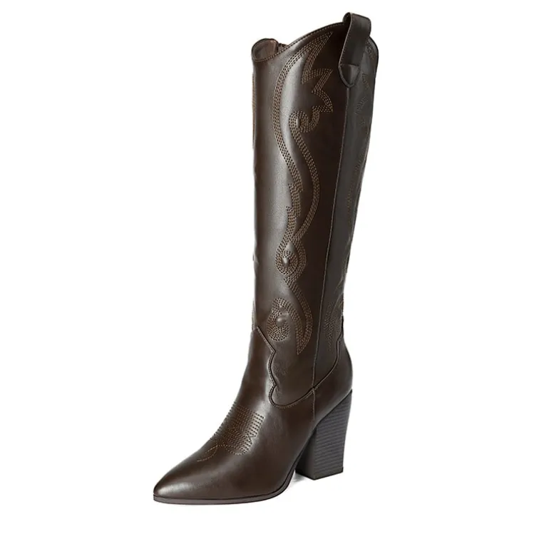 Pointed Toe Embroidered Cowboy Boots