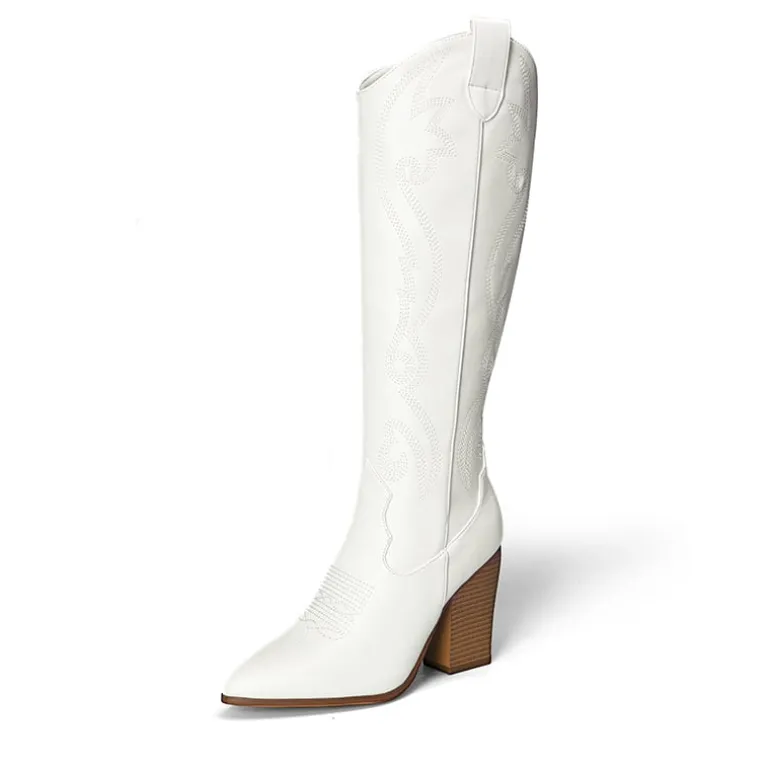 Pointed Toe Embroidered Cowboy Boots