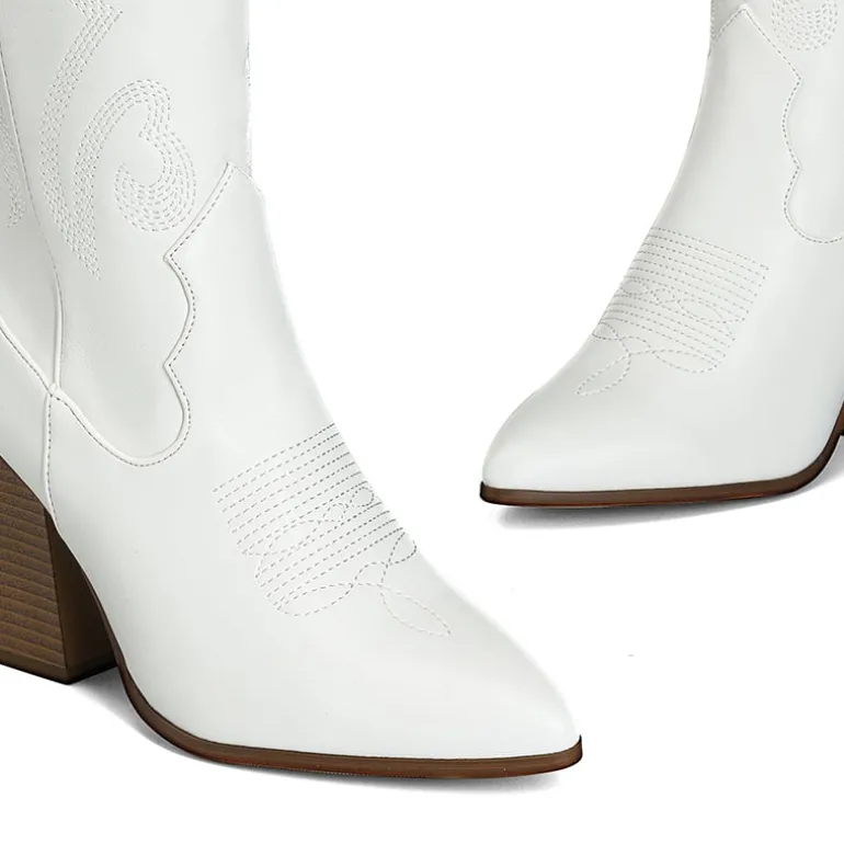 Pointed Toe Embroidered Cowboy Boots