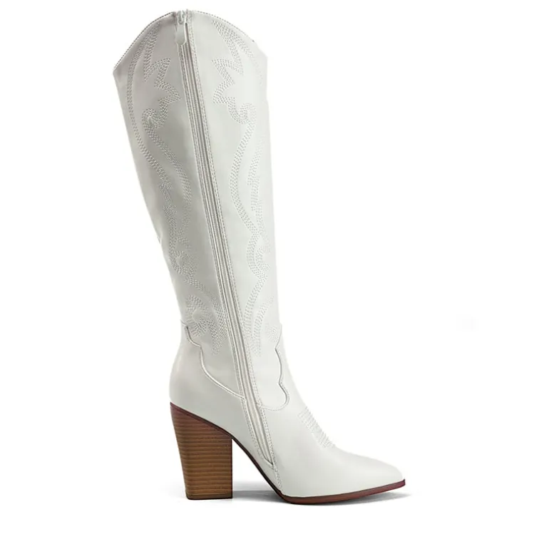 Pointed Toe Embroidered Cowboy Boots