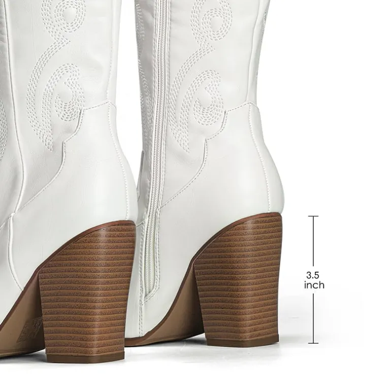Pointed Toe Embroidered Cowboy Boots