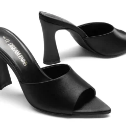 Pointed Toe Flared Heel Sandals