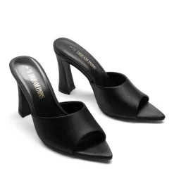 Pointed Toe Flared Heel Sandals