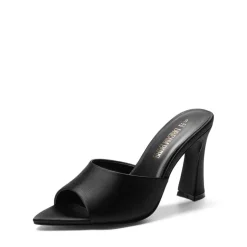 Pointed Toe Flared Heel Sandals