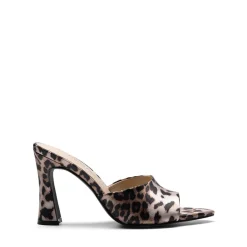 Pointed Toe Flared Heel Sandals