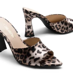 Pointed Toe Flared Heel Sandals