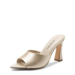 Pointed Toe Flared Heel Sandals