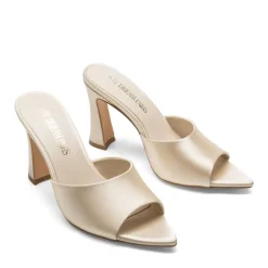 Pointed Toe Flared Heel Sandals