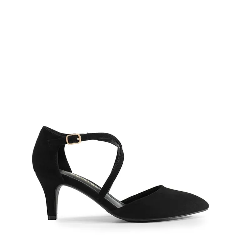 Pointed Toe Kitten Heel Dress Pumps
