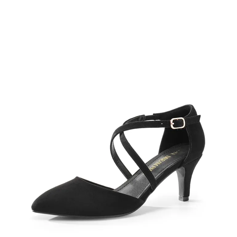 Pointed Toe Kitten Heel Dress Pumps