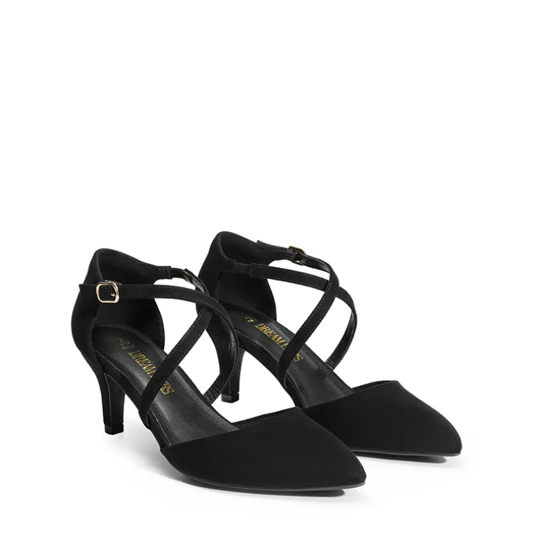 Pointed Toe Kitten Heel Dress Pumps