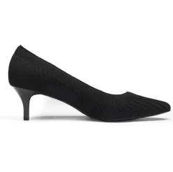 Pointed Toe Knitted Kitten Heel Pumps